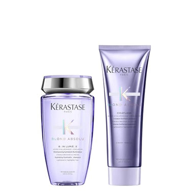 Kérastase, Blond Absolu, Pflegeroutine mit Shampoo und Haarspülung für blondiertes, gesträhntes oder natürlich blondes Haar, Mit Hyaluronsäure im Sale